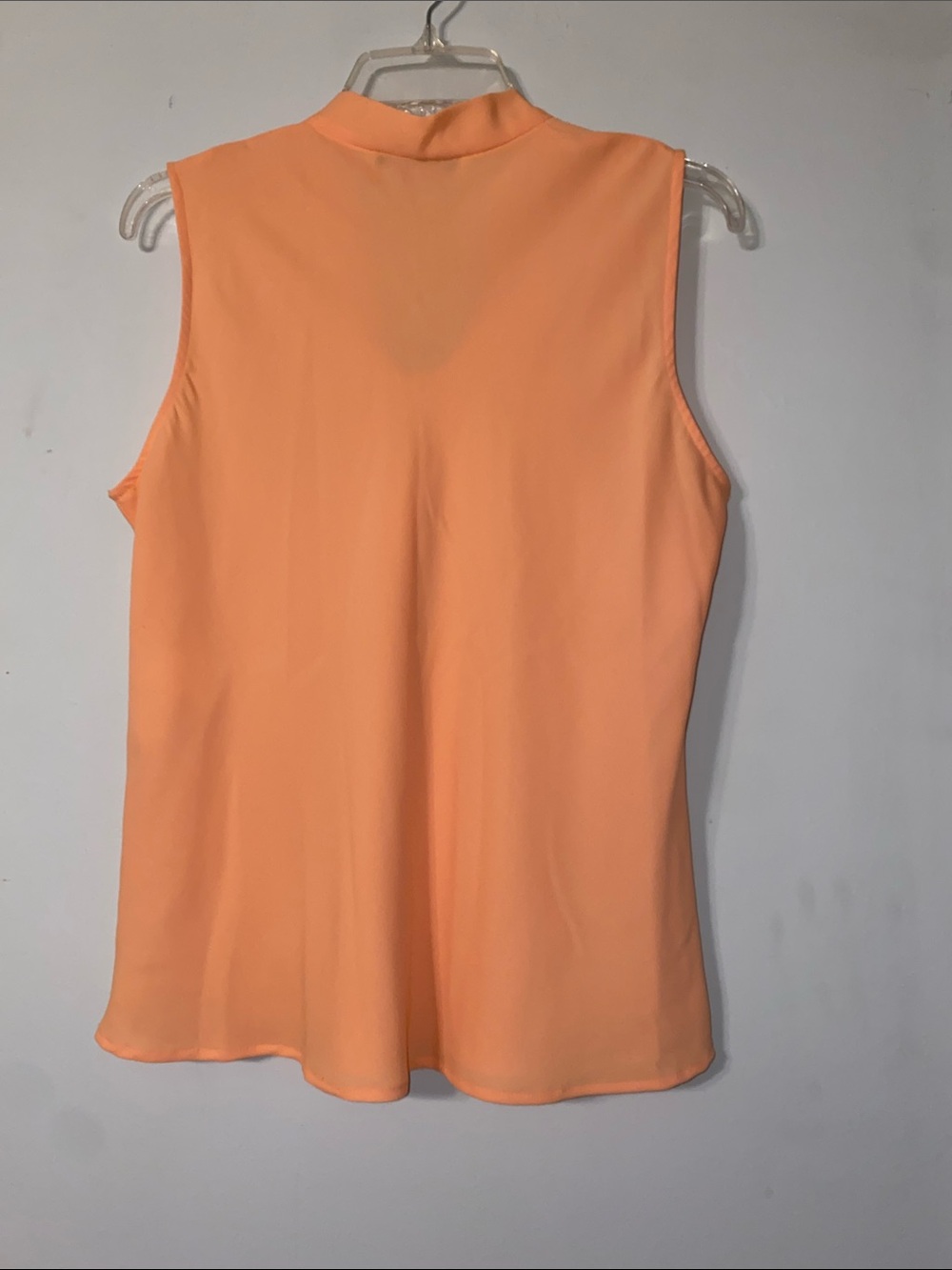 Kasper Sleeveless Tie-Neck Blouse - Coral Peach - Picture 3 of 5